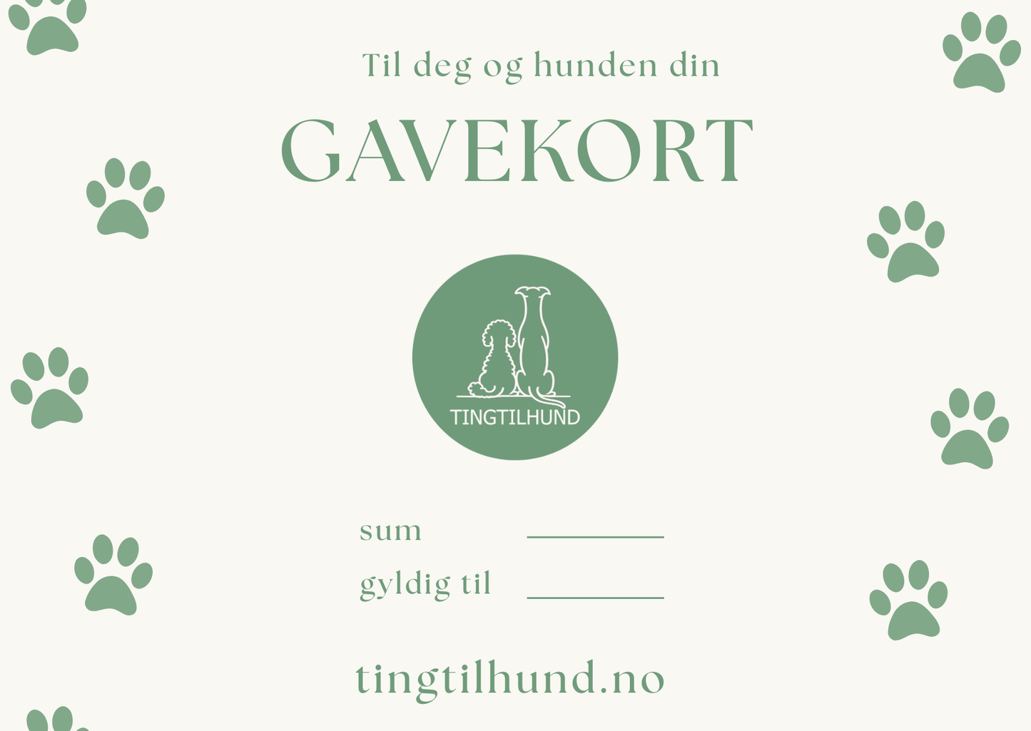 Ting Til Hund gavekort