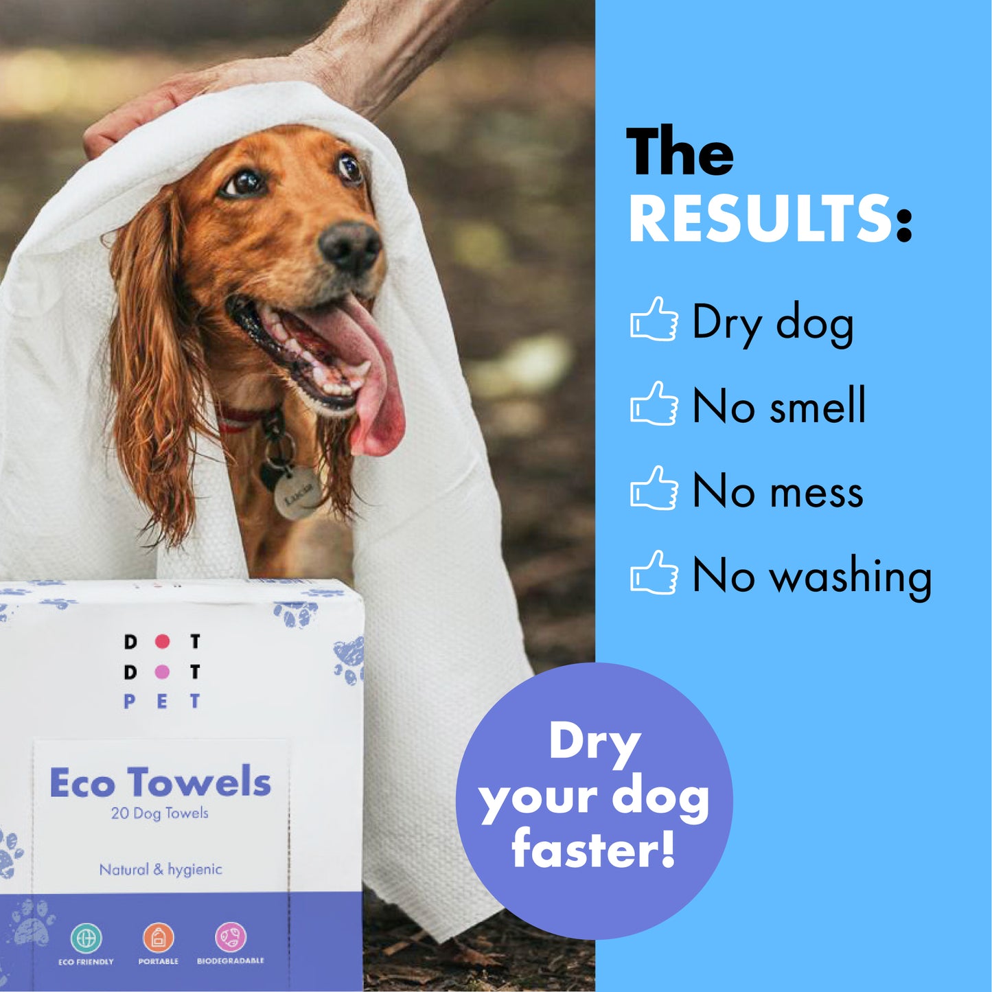DotDotPet - Eco Dog Drying Towels