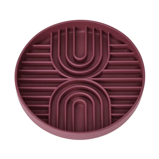 Slow feeder med sugekopp - Burgunder