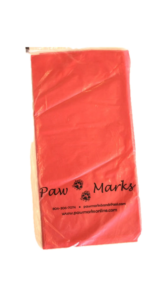 Pawmarks Plastic Paper Wraps, rød