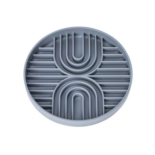 Slow feeder med sugekopp - Grå