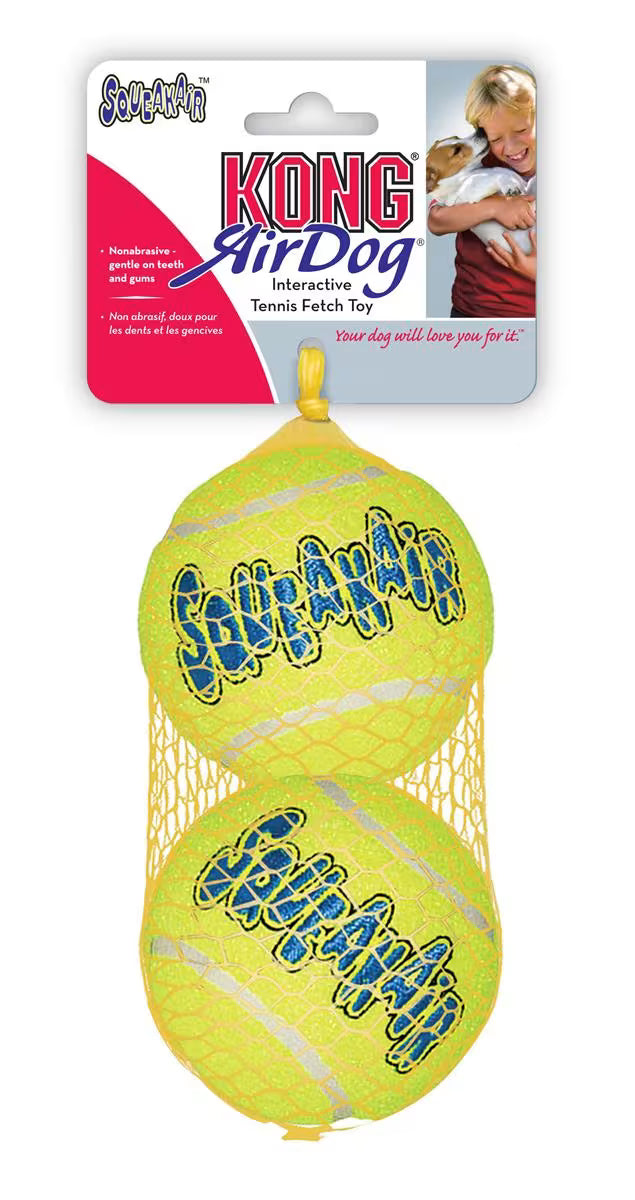 Kong Air Squeaker ball str L, 2pk