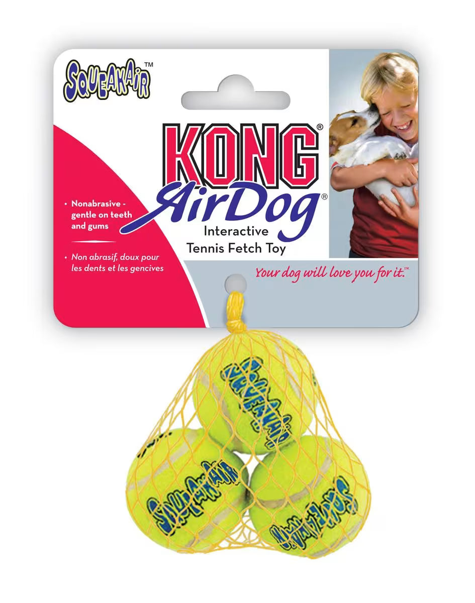 Kong Air Squeaker ball str S, 3pk