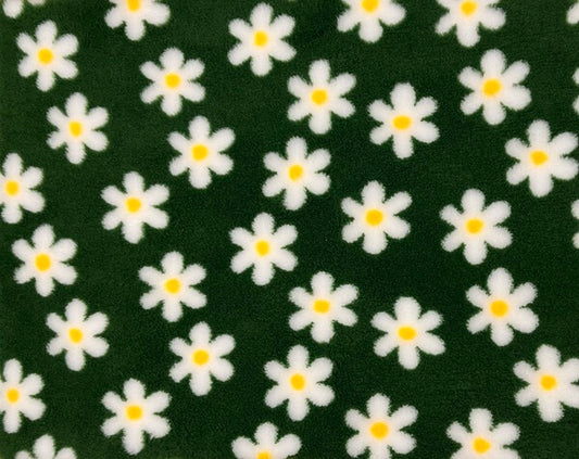 Vetbed - Daisy, grønn med hvite blomster